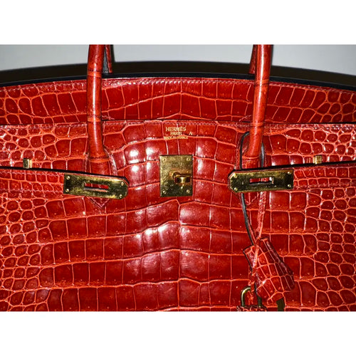 Hermès Birkin 40 Cuir Alligator Rouge